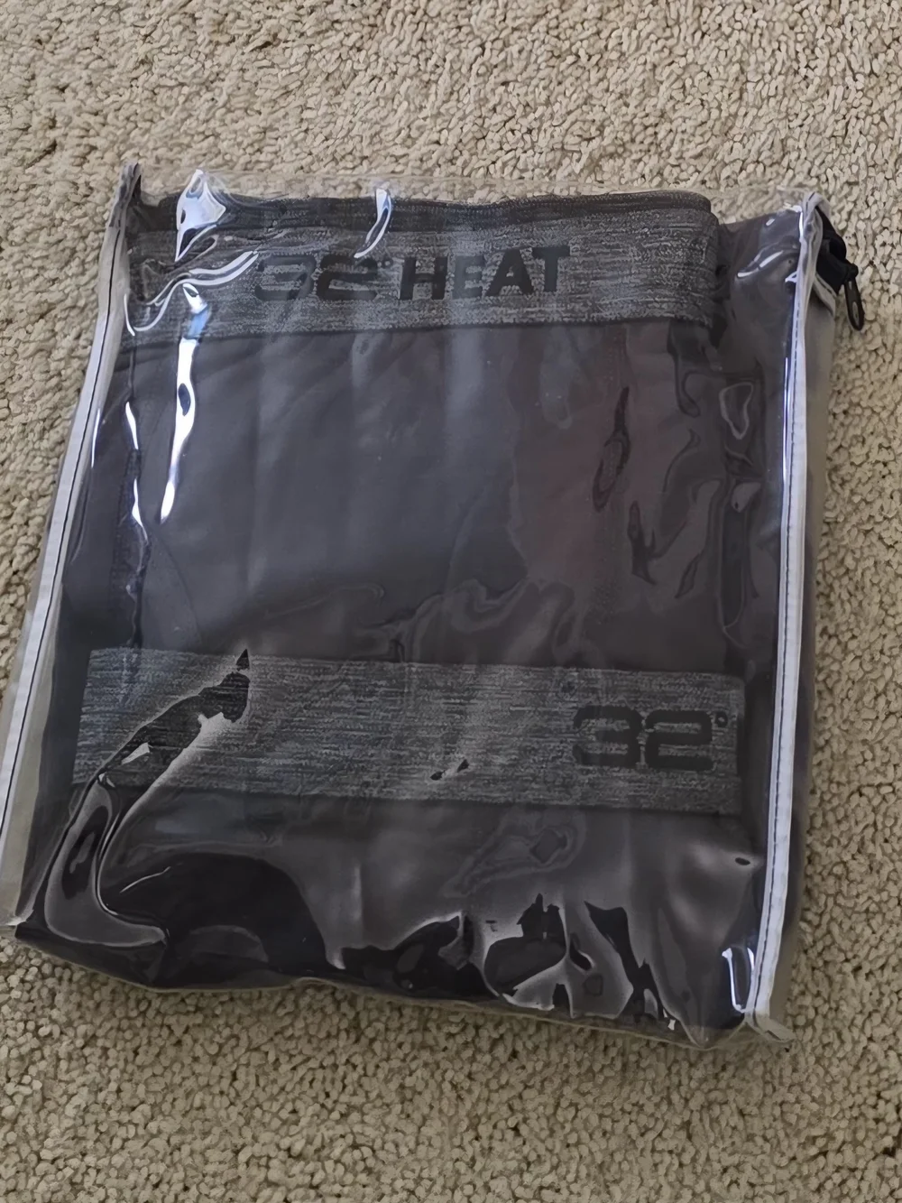 32° Heat Deep Grey Thermal Top with Grey Trim Set Of 2